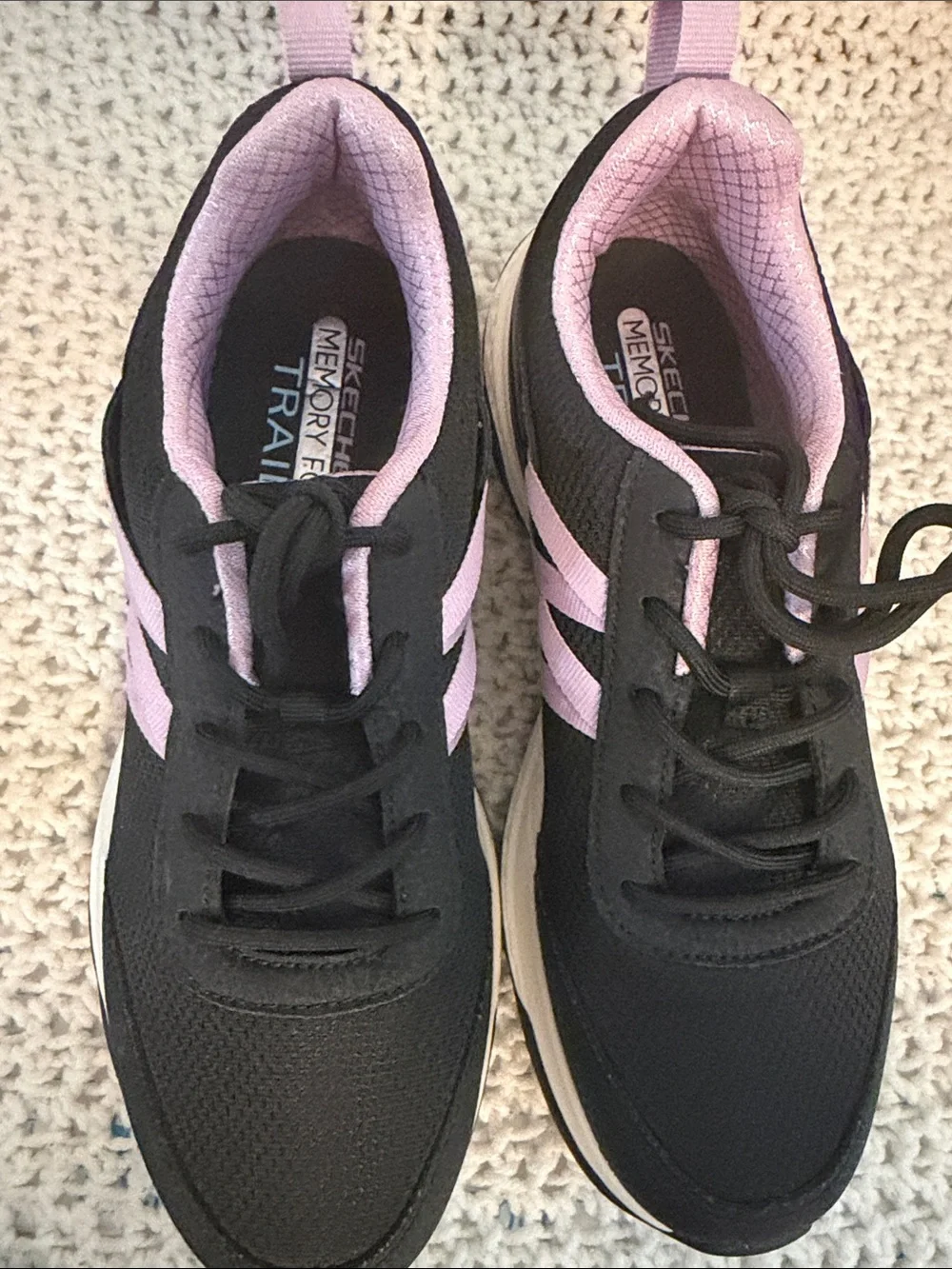 Skechers memory foam Trail Black/Pink sneakers